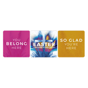 Easter Changed Everything Set Square Handheld Signs