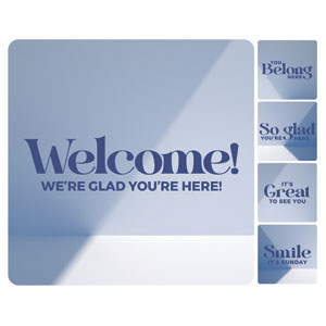 Light and Shadow Greeter Set Square Handheld Signs