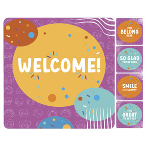 Confetti Kids Set Square Handheld Signs