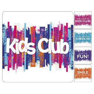 Kids Club Set Square Handheld Signs