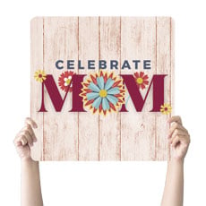 Celebrate Mom Wood Flowers 