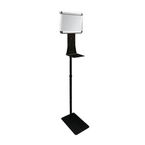 Adjustable Stand with Sign Holder for Touchless Dispenser Signs and Stands