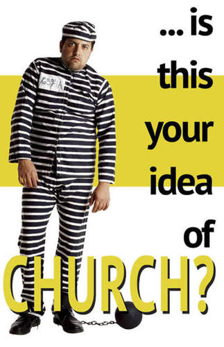 Church Postcards, Humorous, Ball and Chain, 5.5 X 8.5
