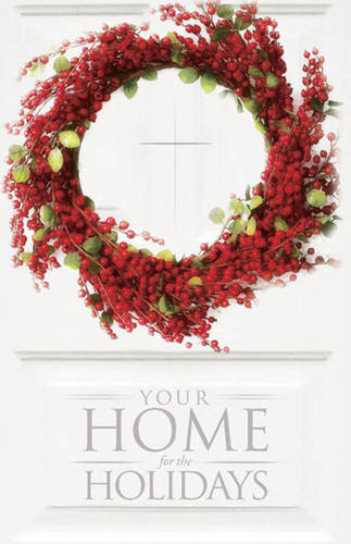 Church Postcards, Christmas, Home for Holidays, 5.5 X 8.5