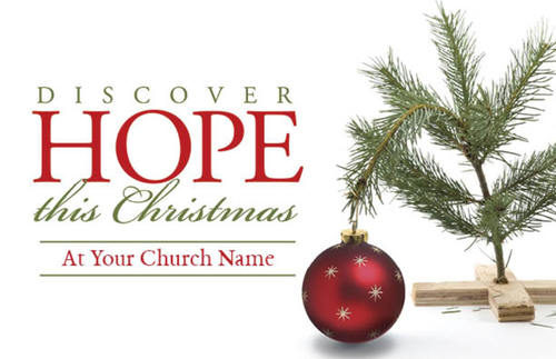 Church Postcards, Christmas, Hope Christmas Tree, 5.5 X 8.5