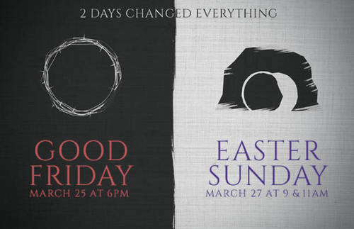 Church Postcards, Easter, 2 Days, 5.5 X 8.5