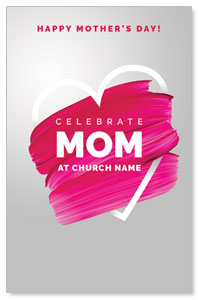 Mom Pink Paint Strokes 4/4 ImpactCards