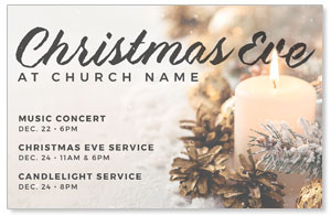 Christmas Eve Snowy Candle 4/4 ImpactCards
