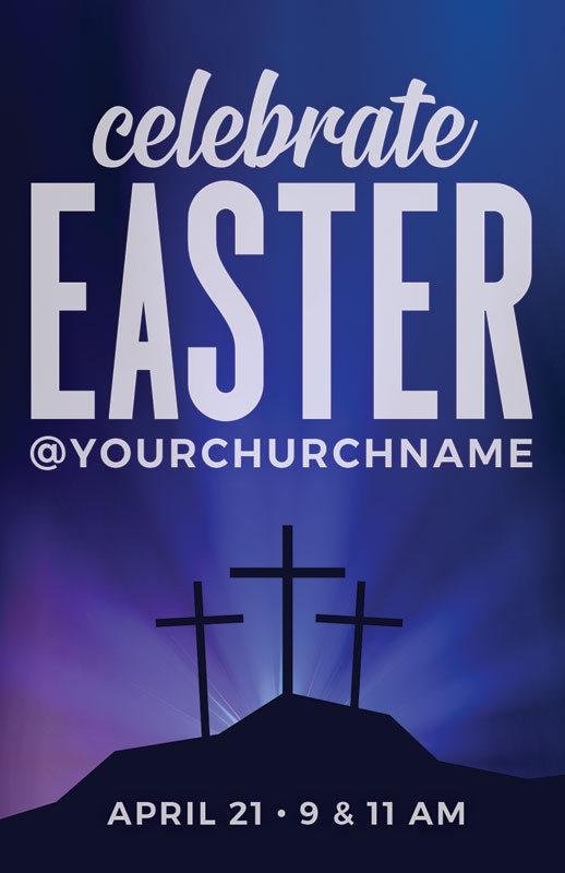 Church Postcards, Easter, Aurora Lights Celebrate Easter, 5.5 X 8.5