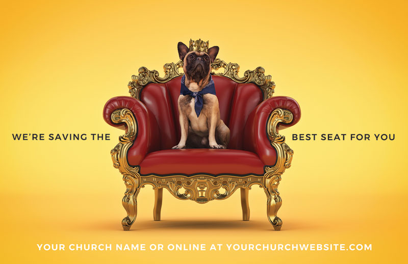 Church Postcards, You're Invited, Saving A Seat For You, 5.5 X 8.5