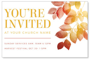 You're Invited Fall Leaves 4/4 ImpactCards