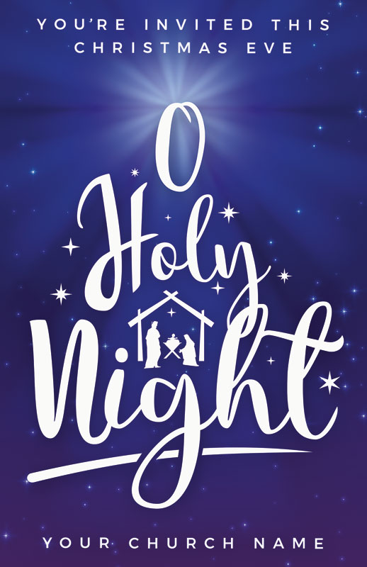 Church Postcards, Christmas, O Holy Night, 5.5 X 8.5
