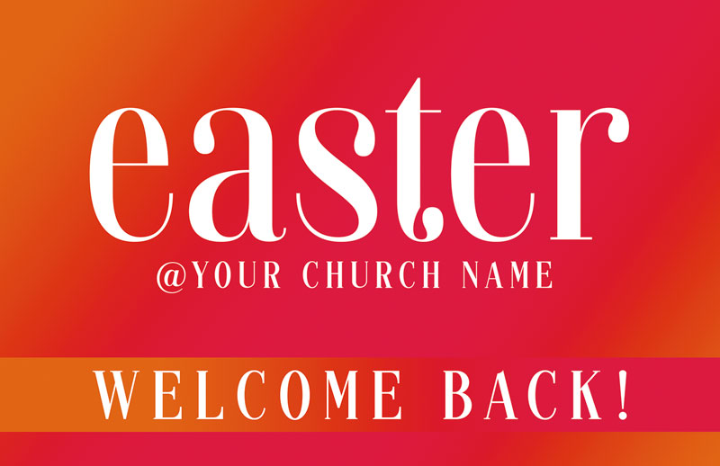 Church Postcards, Easter, Easter Welcome Back, 5.5 X 8.5
