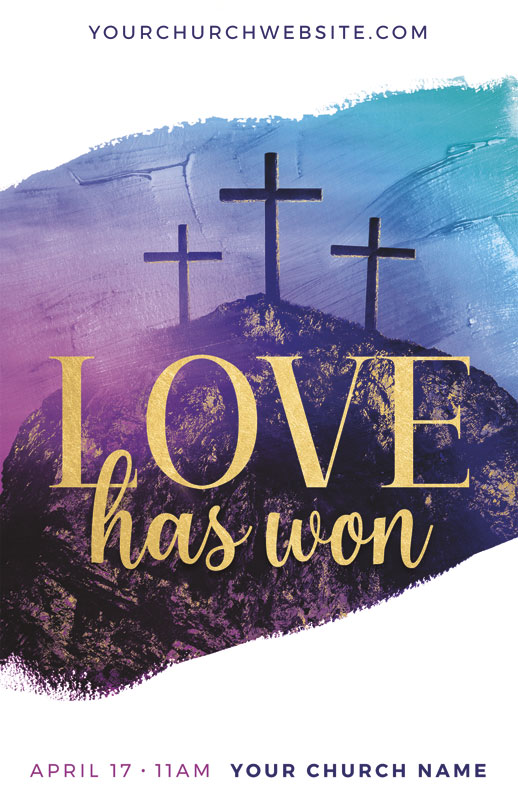 Church Postcards, Easter, Love Has Won Paint, 5.5 X 8.5