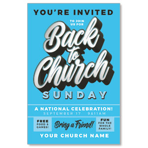 Back to Church Sunday Celebration Blue 4/4 ImpactCards