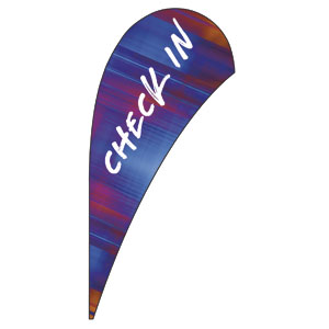 Colorful Blur Check In Indoor Flags
