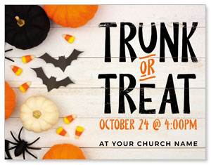 Trunk or Treat White Wood ImpactMailers