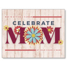 Celebrate Mom Wood Flowers 