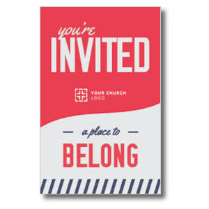 To Belong Red Medium InviteCards