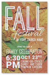 Fall Festival Leaves Medium InviteCards