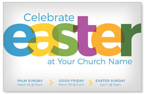 Color Bold Easter Medium InviteCards