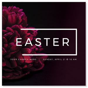 Dark Carnation Easter 3.75" x 3.75" Square InviteCards