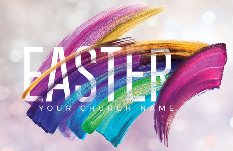 InviteCards, Easter, Shimmer Stroke Easter, 4.25 x 2.75