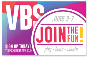 Curved Colors VBS Join the Fun Medium InviteCards