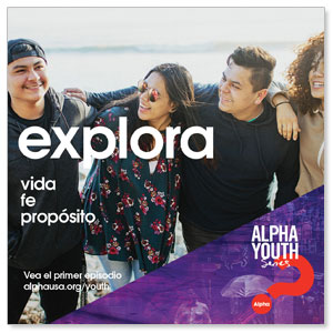 Alpha Youth Purple Spanish 3.75" x 3.75" Square InviteCards