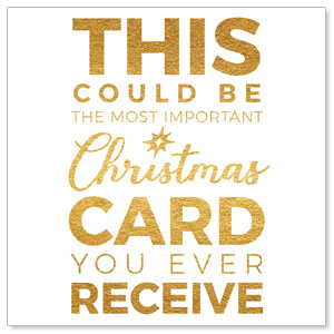 Christmas Gold Could Be 3.75" x 3.75" Square InviteCards