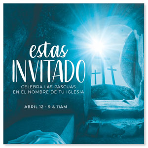 Blue Tomb Spanish 3.75" x 3.75" Square InviteCards