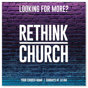 Rethink Church Bricks 3.75" x 3.75" Square InviteCards