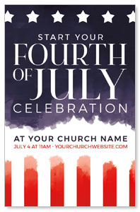 Fourth of July Paint Medium InviteCards