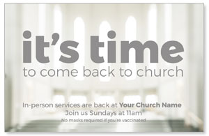 It's Time Church Medium InviteCards