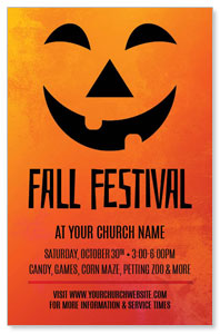 Orange Fall Festival Medium InviteCards