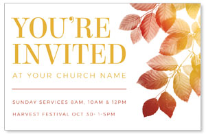 You're Invited Fall Leaves Medium InviteCards