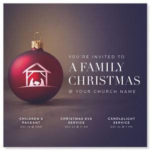 You're Invited Family Christmas 3.75" x 3.75" Square InviteCards