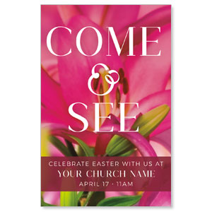 Come And See Flowers Medium InviteCards