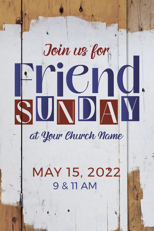 InviteCards, Ministry, Friend Sunday Join Us, 4.25 x 2.75