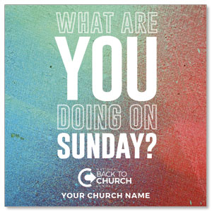 BTCS What Are You Doing Sunday 3.75" x 3.75" Square InviteCards