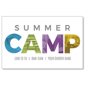 Summer Camp Colors Medium InviteCards