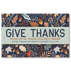 Autumn Give Thanks Medium InviteCards