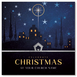 Bethlehem Christmas Star 3.75" x 3.75" Square InviteCards