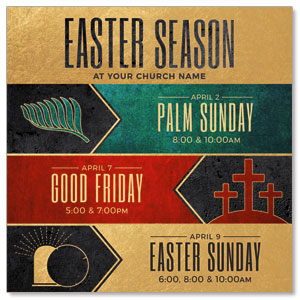 Easter Season Icons 3.75" x 3.75" Square InviteCards