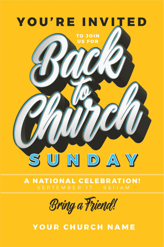 InviteCards, Back To Church Sunday, Back to Church Sunday Celebration, 4.25 x 2.75
