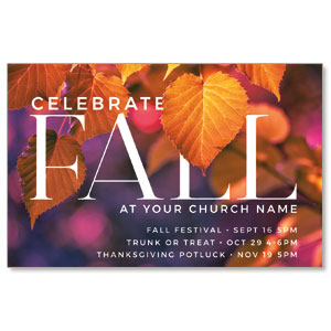 Celebrate Fall Leaves Medium InviteCards