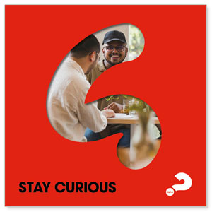 Alpha Stay Curious People 3.75" x 3.75" Square InviteCards