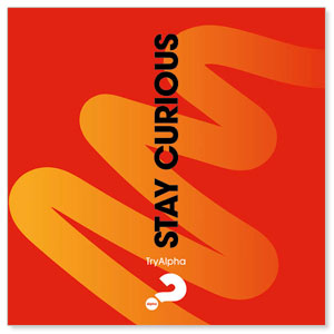Alpha Stay Curious Vertical 3.75" x 3.75" Square InviteCards