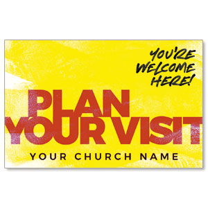 Plan Your Visit Yellow Medium InviteCards