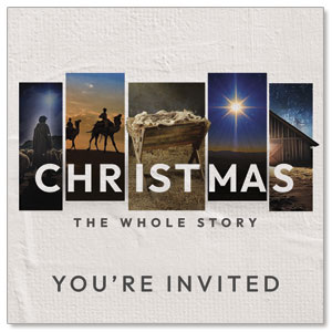 Christmas Whole Story Invite 2.5" x 2.5" Small Square